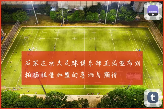 石家庄功夫足球俱乐部正式宣布刘柏杨租借加盟的喜讯与期待